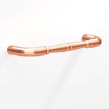 Colonial Bronze - 10'' center-to-center, 10.75'' overall, 0.75'' diameter Detailed wire Cabinet Pull, Appliance Pull, Door Pull, Shower Door Pull with beads hand finished in Satin Copper - Satin Copper
