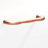 Colonial Bronze - 8'' center-to-center, 8.75'' overall, 0.75'' diameter Detailed wire Cabinet Pull, Appliance Pull, Door Pull, Shower Door Pull with beads hand finished in Matte Satin Copper - Matte Satin Copper