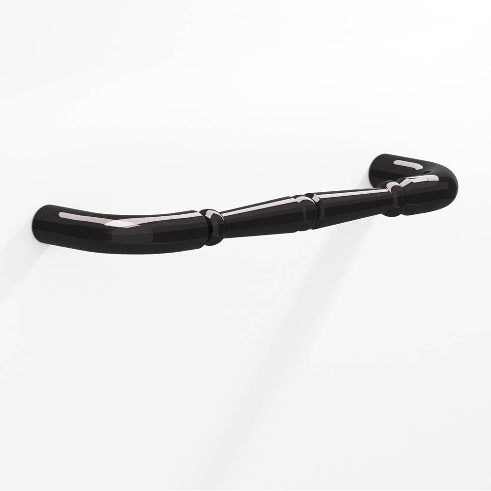 Colonial Bronze - 6'' center-to-center, 6.75'' overall, 0.75'' diameter Detailed wire Cabinet Pull, Appliance Pull, Door Pull, Shower Door Pull with beads hand finished in Satin Black - Satin Black