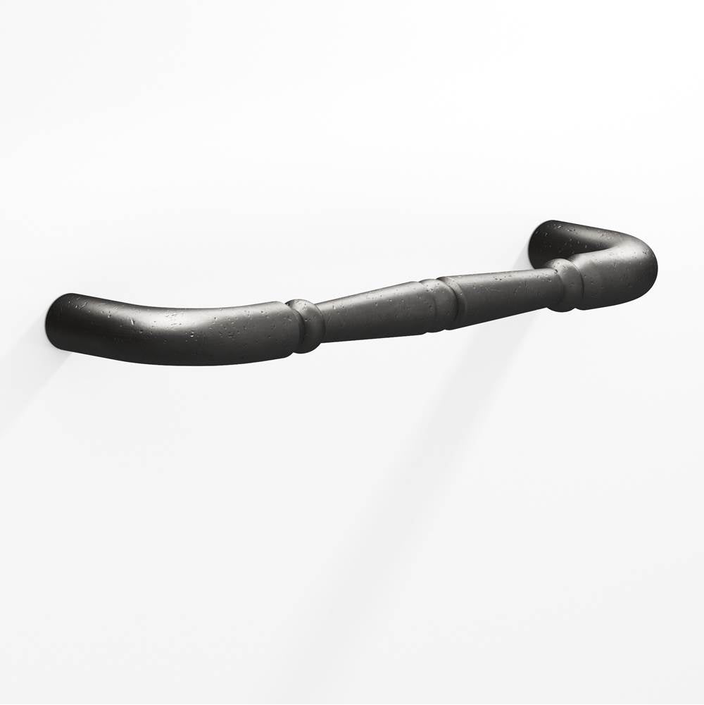 Colonial Bronze - 8'' center-to-center, 8.75'' overall, 0.75'' diameter Detailed wire Cabinet Pull, Appliance Pull, Door Pull, Shower Door Pull with beads hand finished in Distressed Satin Black - Distressed Satin Black