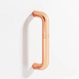 Colonial Bronze - 6'' center-to-center, 6.5'' overall, 0.5'' diameter Grooved wire Cabinet Pull, Door Pull hand finished in Satin Copper - Satin Copper