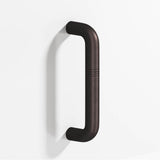 Colonial Bronze - 12'' center-to-center, 12.75'' overall, 0.75'' diameter Grooved wire Appliance Pull, Door Pull, Shower Door Pull hand finished in Matte Dark Statuary Bronze - Matte Dark Statuary Bronze