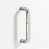 Colonial Bronze - 8'' center-to-center, 8.5'' overall, 0.5'' diameter Grooved wire Cabinet Pull, Door Pull hand finished in Satin Nickel - Satin Nickel