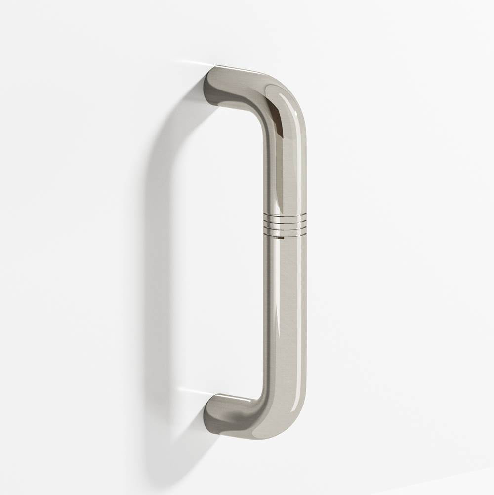 Colonial Bronze - 8'' center-to-center, 8.5'' overall, 0.5'' diameter Grooved wire Cabinet Pull, Door Pull hand finished in Nickel Stainless - Nickel Stainless