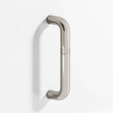 Colonial Bronze - 8'' center-to-center, 8.5'' overall, 0.5'' diameter Grooved wire Cabinet Pull, Door Pull hand finished in Nickel Stainless - Nickel Stainless