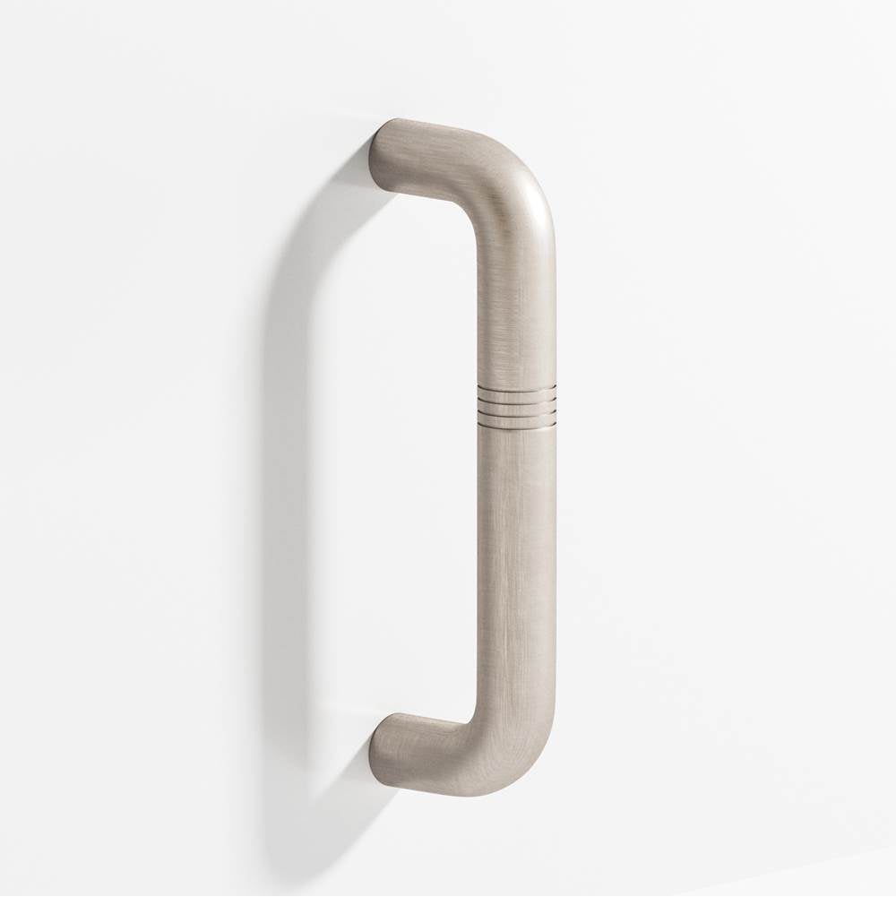 Colonial Bronze - 0.75'' diameter custom length Grooved wire Pull hand finished in Matte Satin Nickel - Matte Satin Nickel