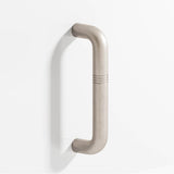 Colonial Bronze - 18'' center-to-center, 18.75'' overall, 0.75'' diameter Grooved wire Appliance Pull, Door Pull, Shower Door Pull hand finished in Matte Satin Nickel - Matte Satin Nickel
