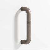 Colonial Bronze - 6'' center-to-center, 6.75'' overall, 0.75'' diameter Grooved wire Cabinet Pull, Door Pull, Shower Door Pull hand finished in Distressed Pewter - Distressed Pewter