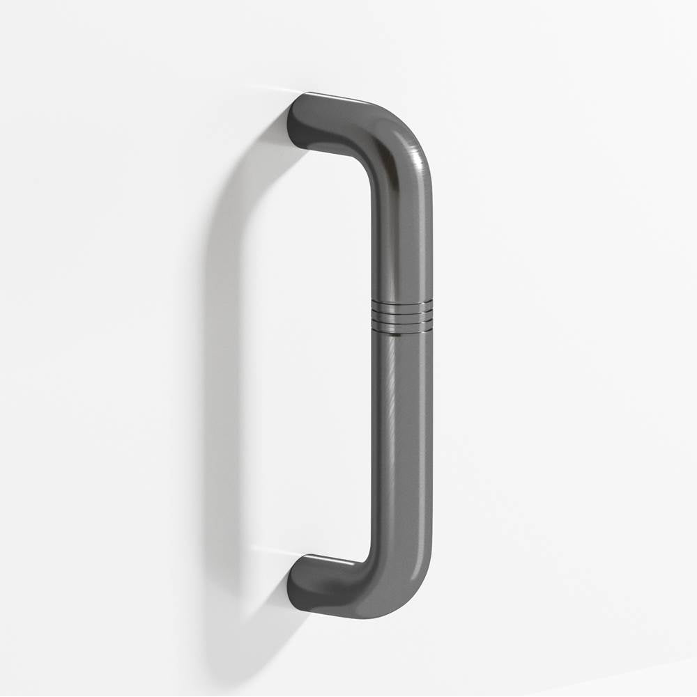 Colonial Bronze - 6'' center-to-center, 6.5'' overall, 0.5'' diameter Grooved wire Cabinet Pull, Door Pull hand finished in Graphite - Graphite