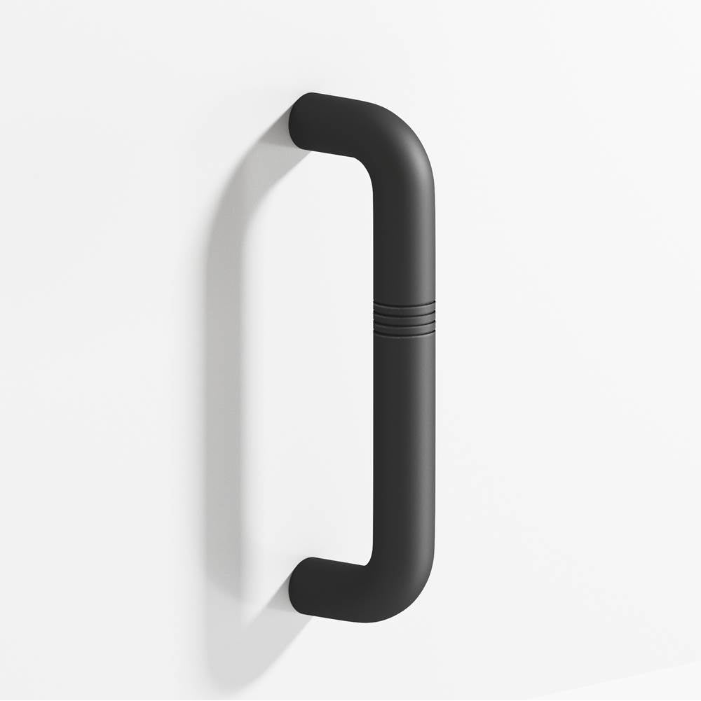 Colonial Bronze - 18'' center-to-center, 18.75'' overall, 0.75'' diameter Grooved wire Appliance Pull, Door Pull, Shower Door Pull hand finished in Matte Graphite - Matte Graphite
