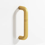 Colonial Bronze - 0.75'' diameter custom length Grooved wire Pull hand finished in Frost Brass - Frost Brass
