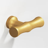 Colonial Bronze - 1.75'' overall, 0.5'' diameter Bamboo, T Cabinet Knob with flared post hand finished in Weathered Brass - Weathered Brass