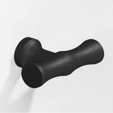Colonial Bronze - 1.75'' overall, 0.5'' diameter Bamboo, T Cabinet Knob with flared post hand finished in Frost Black - Frost Black