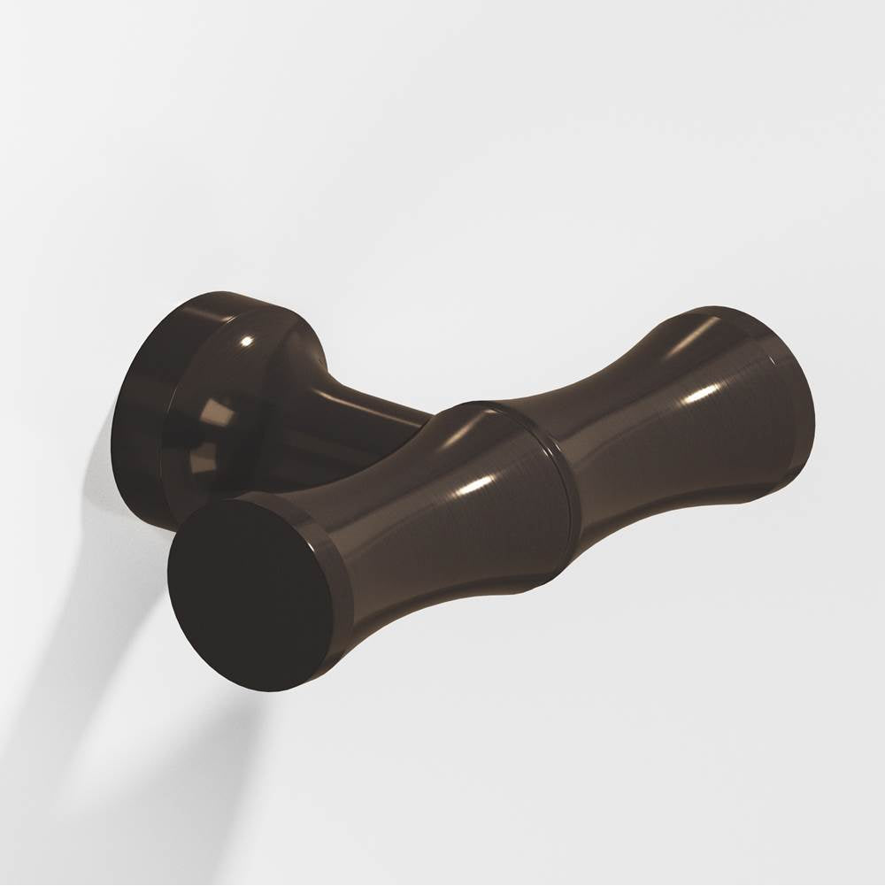 Colonial Bronze - 1.75'' overall, 0.5'' diameter Bamboo, T Cabinet Knob with flared post hand finished in Dark Statuary Bronze - Dark Statuary Bronze