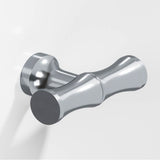 Colonial Bronze - 1.75'' overall, 0.5'' diameter Bamboo, T Cabinet Knob with flared post hand finished in Satin Chrome - Satin Chrome
