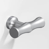 Colonial Bronze - 1.75'' overall, 0.5'' diameter Bamboo, T Cabinet Knob with flared post hand finished in Matte Satin Chrome - Matte Satin Chrome
