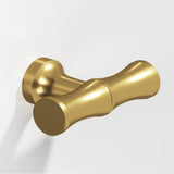 Colonial Bronze - 1.75'' overall, 0.5'' diameter Bamboo, T Cabinet Knob with flared post hand finished in Unlacquered Satin Brass - Unlacquered Satin Brass