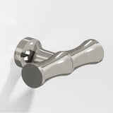 Colonial Bronze - 1.75'' overall, 0.5'' diameter Bamboo, T Cabinet Knob with flared post hand finished in Nickel Stainless - Nickel Stainless