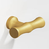 Colonial Bronze - 1.75'' overall, 0.5'' diameter Bamboo, T Cabinet Knob with flared post hand finished in Frost Brass - Frost Brass