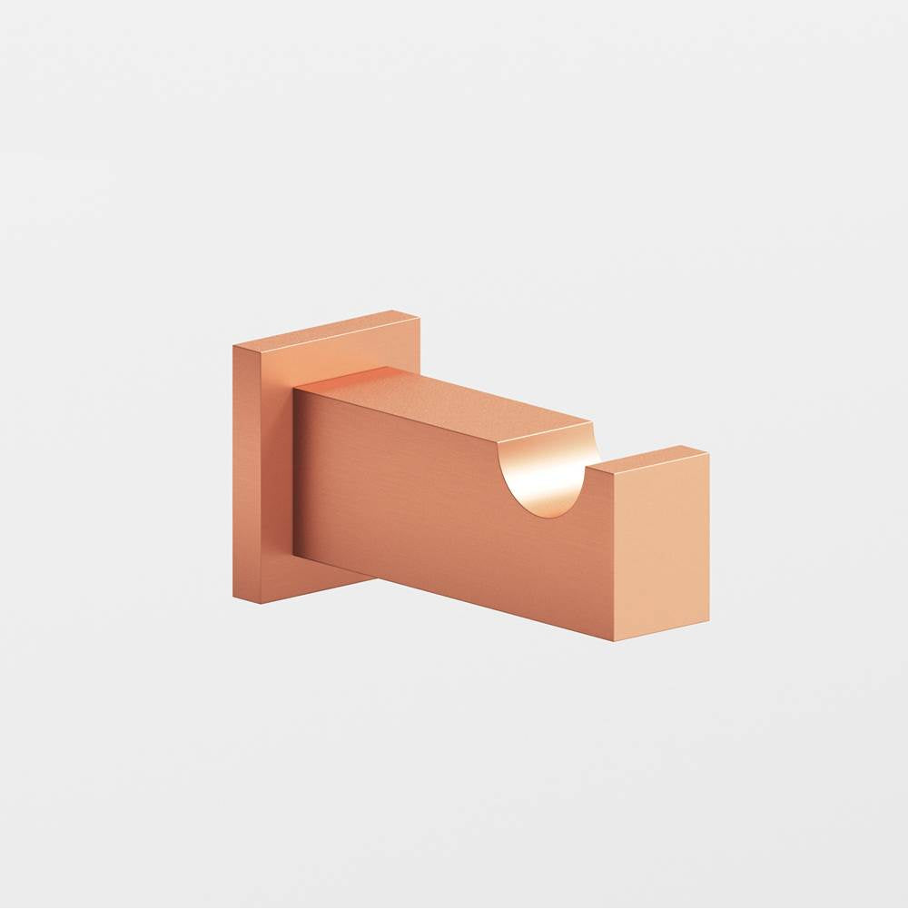 Colonial Bronze - 0.75 x 1'' Rectangular Hook hand finished in Matte Satin Copper and Matte Satin Copper - Matte Satin Copper,Matte Satin Copper