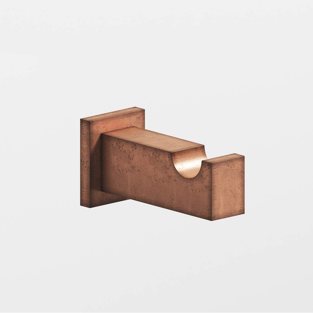 Colonial Bronze - 0.75 x 1'' Rectangular Hook hand finished in Distressed Antique Copper and Distressed Antique Copper - Distressed Antique Copper,Distressed Antique Copper