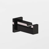 Colonial Bronze - 0.75 x 1'' Rectangular Hook hand finished in Satin Black and Satin Black - Satin Black,Satin Black