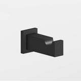 Colonial Bronze - 0.75 x 1'' Rectangular Hook hand finished in Matte Satin Black and Matte Satin Black - Matte Satin Black,Matte Satin Black