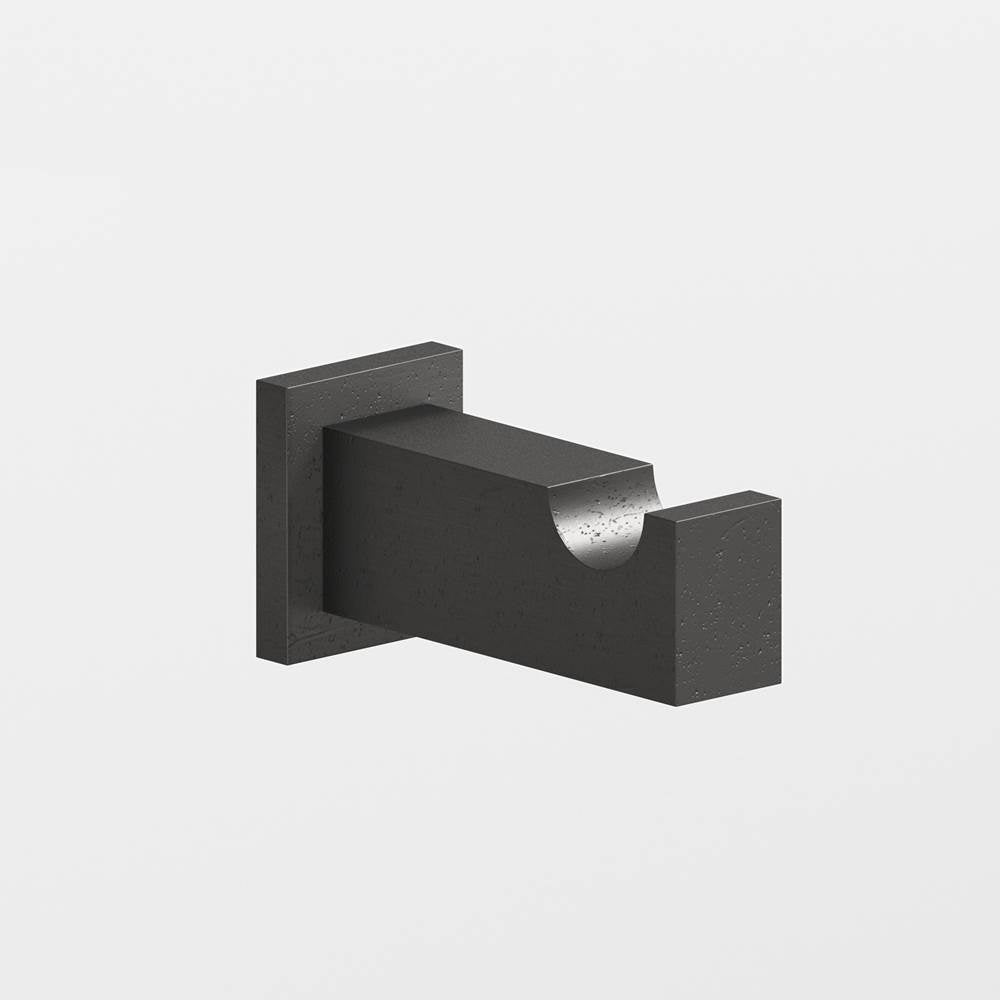 Colonial Bronze - 0.75 x 1'' Rectangular Hook hand finished in Distressed Satin Black and Distressed Satin Black - Distressed Satin Black,Distressed Satin Black