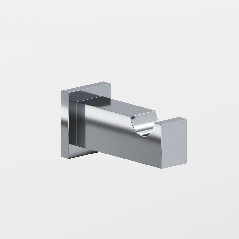Colonial Bronze - 0.75 x 1'' Rectangular Hook hand finished in Satin Chrome and Satin Chrome - Satin Chrome,Satin Chrome