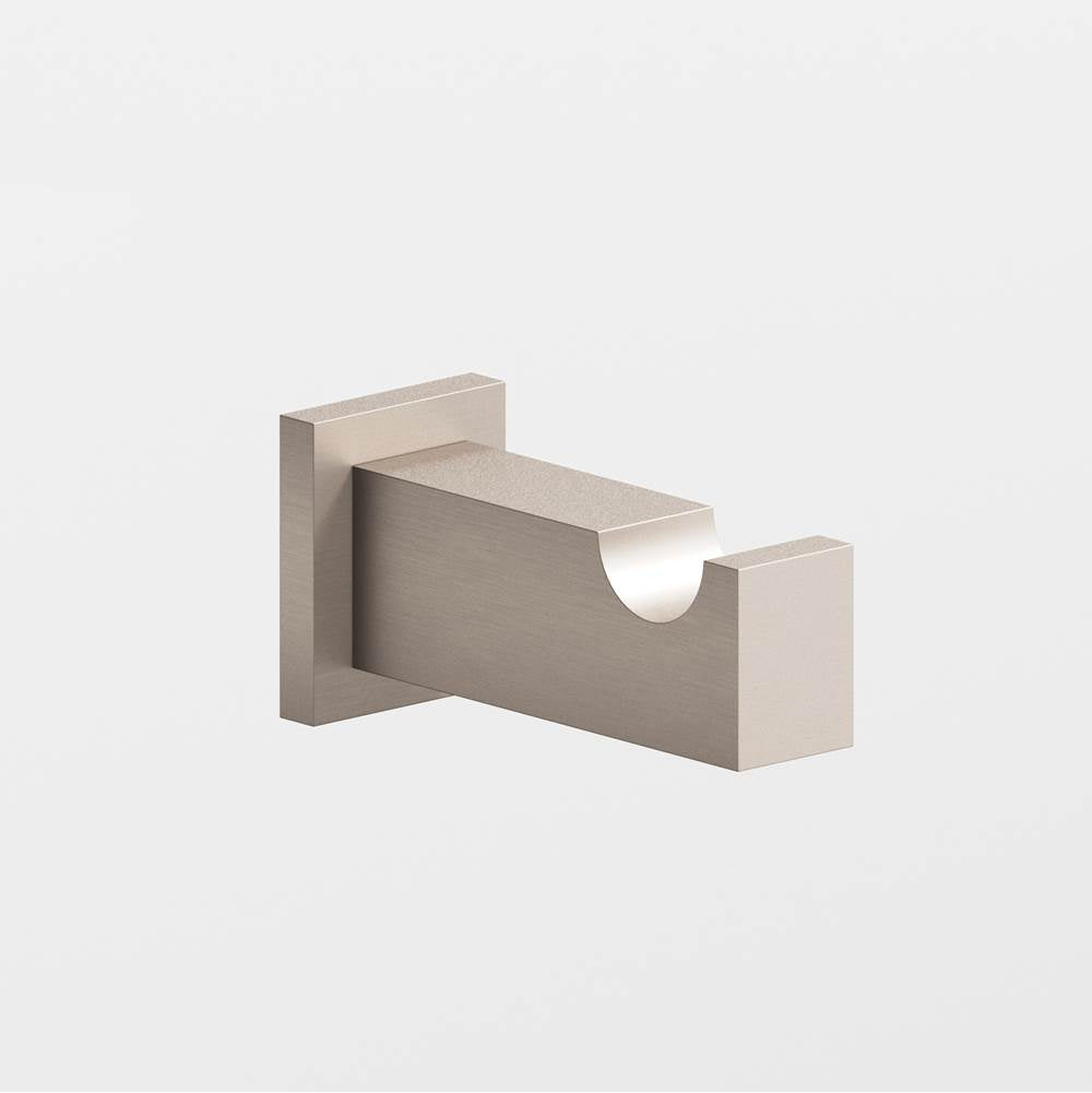 Colonial Bronze - 0.75 x 1'' Rectangular Hook hand finished in Matte Satin Nickel and Matte Satin Nickel - Matte Satin Nickel,Matte Satin Nickel