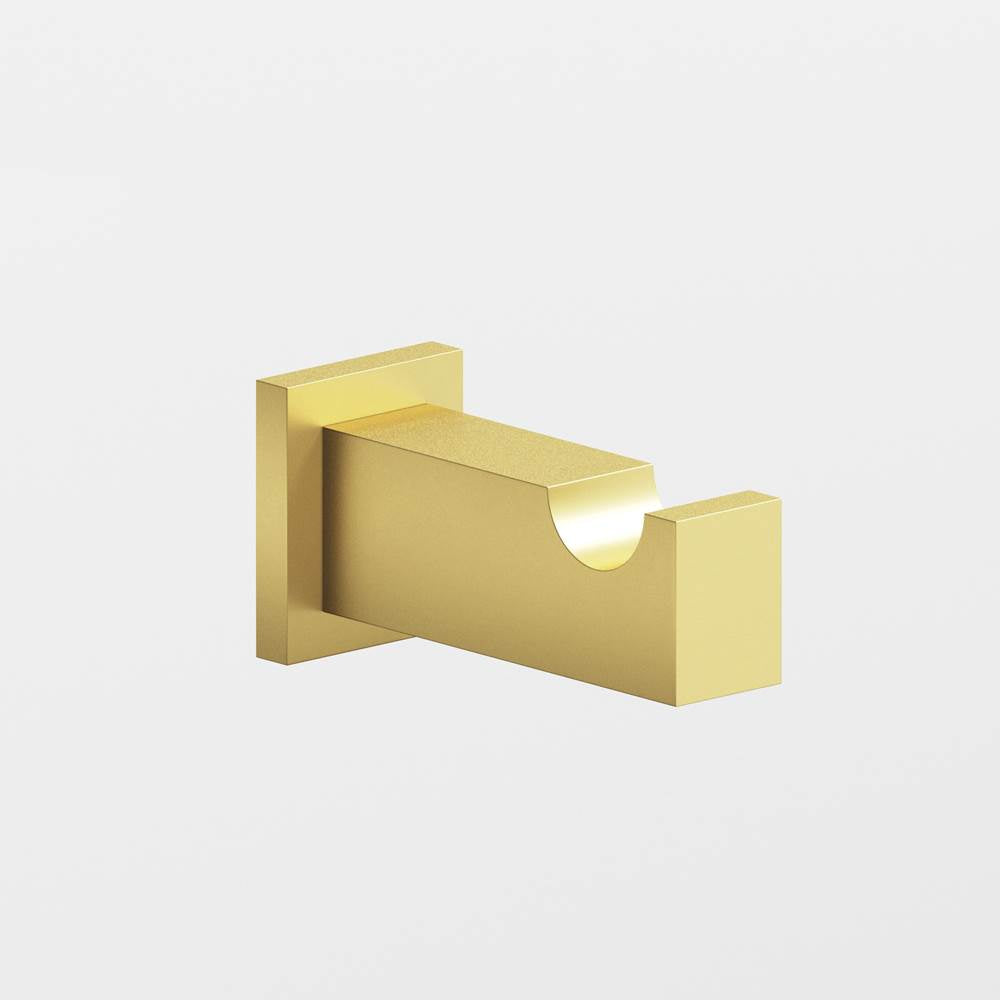 Colonial Bronze - 0.75 x 1'' Rectangular Hook hand finished in Matte Satin Brass and Matte Satin Brass - Matte Satin Brass,Matte Satin Brass
