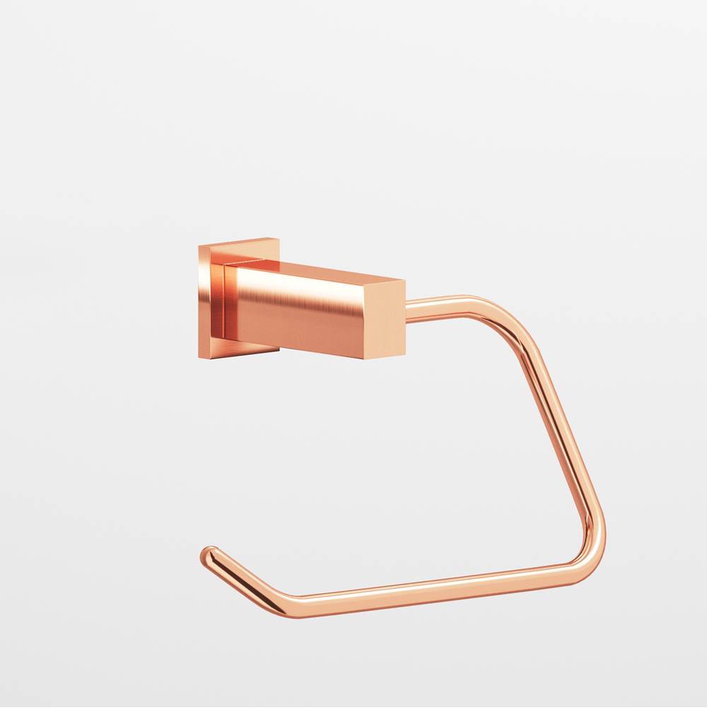Colonial Bronze - 0.75 x 1'' diameter Right-handed Rectangular, single-arm Paper Holder hand finished in Satin Copper and Satin Copper - Satin Copper,Satin Copper