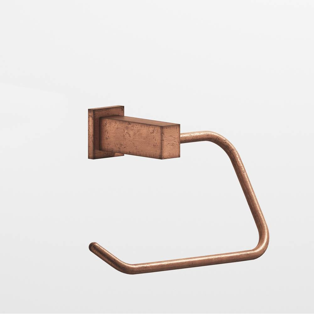 Colonial Bronze - 0.75 x 1'' diameter Left-handed Rectangular, single-arm Paper Holder hand finished in Distressed Antique Copper and Distressed Antique Copper - Distressed Antique Copper,Distressed Antique Copper
