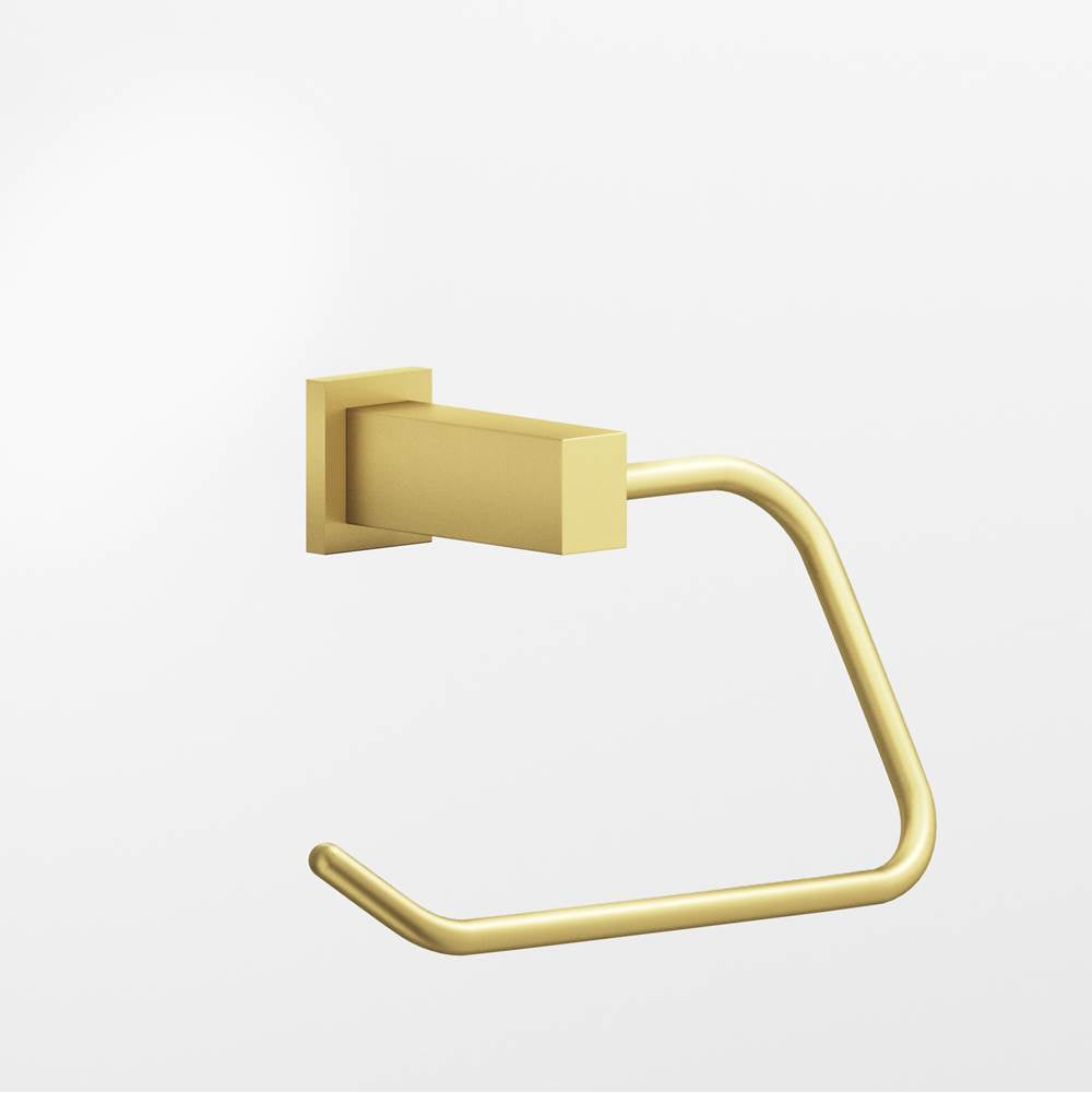 Colonial Bronze - 0.75 x 1'' diameter Right-handed Rectangular, single-arm Paper Holder hand finished in Matte Satin Brass and Matte Satin Brass - Matte Satin Brass,Matte Satin Brass