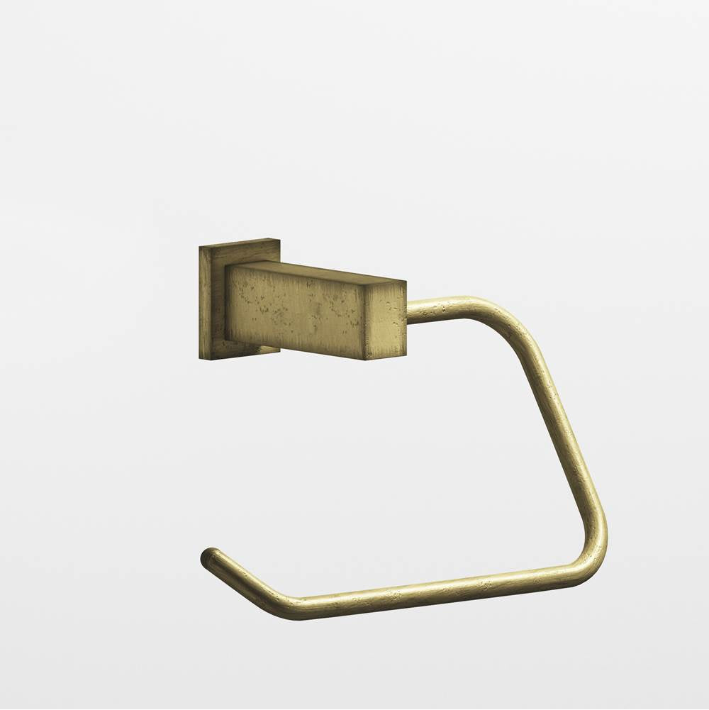 Colonial Bronze - 0.75 x 1'' diameter Left-handed Rectangular, single-arm Paper Holder hand finished in Distressed Antique Brass and Distressed Antique Brass - Distressed Antique Brass,Distressed Antique Brass
