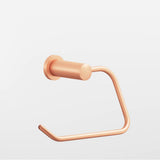 Colonial Bronze - 1'' diameter Right-handed Round, single-arm Paper Holder hand finished in Matte Satin Copper and Matte Satin Copper - Matte Satin Copper,Matte Satin Copper