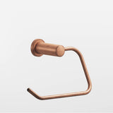 Colonial Bronze - 1'' diameter Left-handed Round, single-arm Paper Holder hand finished in Distressed Antique Copper and Distressed Antique Copper - Distressed Antique Copper,Distressed Antique Copper