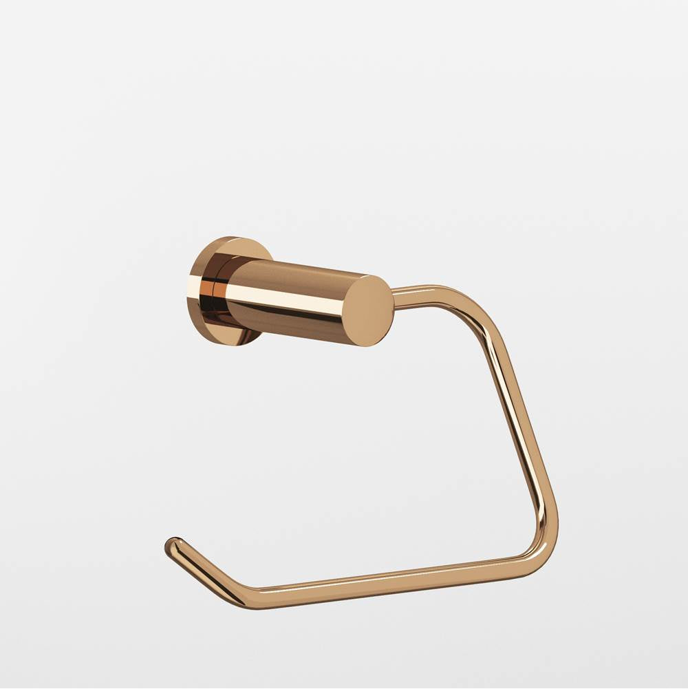 Colonial Bronze - 1'' diameter Left-handed Round, single-arm Paper Holder hand finished in Polished Bronze and Polished Bronze - Polished Bronze,Polished Bronze