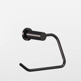Colonial Bronze - 1'' diameter Right-handed Round, single-arm Paper Holder hand finished in Satin Black and Satin Black - Satin Black,Satin Black