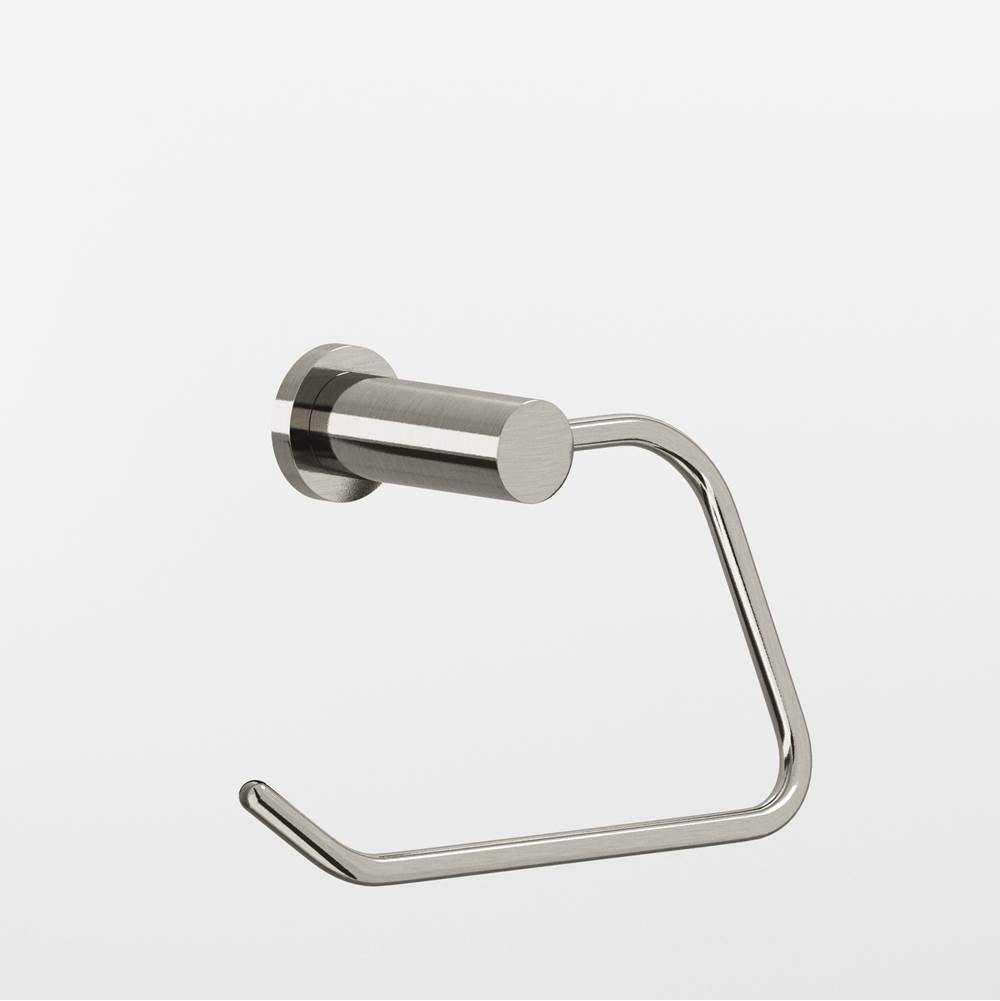 Colonial Bronze - 1'' diameter Right-handed Round, single-arm Paper Holder hand finished in Nickel Stainless and Nickel Stainless - Nickel Stainless,Nickel Stainless