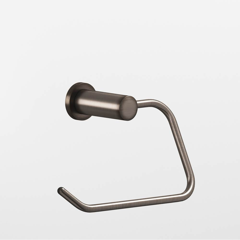 Colonial Bronze - 1'' diameter Left-handed Round, single-arm Paper Holder hand finished in Pewter and Pewter - Pewter,Pewter