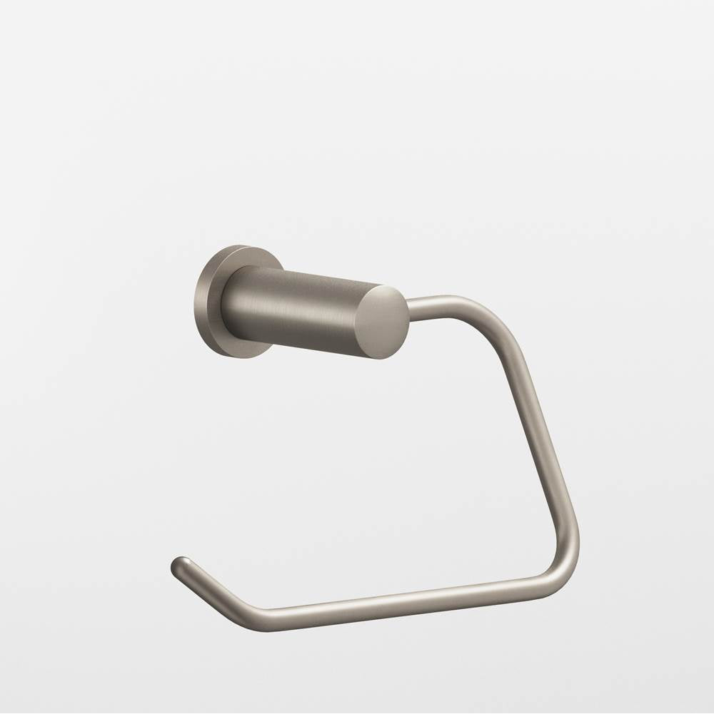Colonial Bronze - 1'' diameter Left-handed Round, single-arm Paper Holder hand finished in Matte Pewter and Matte Pewter - Matte Pewter,Matte Pewter