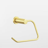 Colonial Bronze - 1'' diameter Right-handed Round, single-arm Paper Holder hand finished in Matte Satin Brass and Matte Satin Brass - Matte Satin Brass,Matte Satin Brass