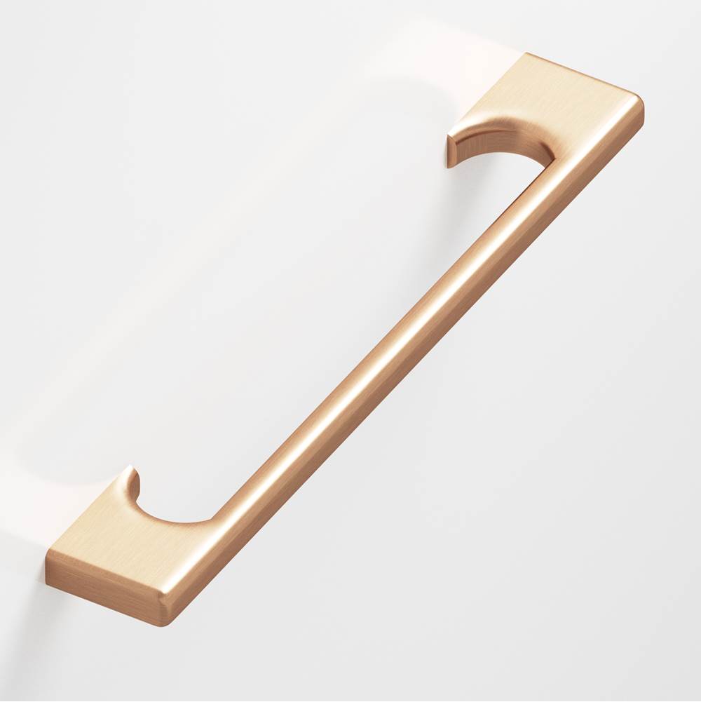 Colonial Bronze - 12'' center-to-center, 12.5'' overall, 0.625 x 0.375'' Rectangular Appliance Pull, Shower Door Pull, Door Pull with radiused edges and rectangular, scalloped legs hand finished in Satin Bronze - Satin Bronze