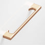 Colonial Bronze - 0.625 x 0.375'' diameter custom length Rectangular Pull with radiused edges and rectangular, scalloped legs hand finished in Satin Bronze - Satin Bronze