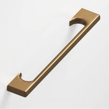 Colonial Bronze - 8'' center-to-center, 8.5'' overall, 1 x 0.5'' Rectangular Appliance Pull, Shower Door Pull, Door Pull with radiused edges and rectangular, scalloped legs hand finished in Light Statuary Bronze - Light Statuary Bronze