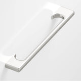 Colonial Bronze - 10'' center-to-center, 10.5'' overall, 0.625 x 0.375'' Rectangular Cabinet Pull, Appliance Pull, Shower Door Pull, Door Pull with radiused edges and rectangular, scalloped legs hand finished in Polished Nickel - Polished Nickel