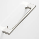 Colonial Bronze - 12'' center-to-center, 12.5'' overall, 0.625 x 0.375'' Rectangular Appliance Pull, Shower Door Pull, Door Pull with radiused edges and rectangular, scalloped legs hand finished in Satin Nickel - Satin Nickel