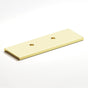 Colonial Bronze - 3.5'' center-to-center, 5.5'' overall, 1'' Rectangular, offset Backplate for use with 420, 457, and 458 series hand finished in Polished Brass - Polished Brass