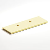 Colonial Bronze - 1.5'' center-to-center, 3.5'' overall, 1'' Rectangular, offset Backplate for use with 420, 457, and 458 series hand finished in Polished Brass - Polished Brass